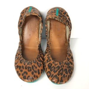 Tieks Leopard Print Leather Flats Size 8